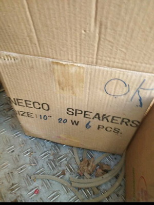 Speakers new, box of 6, 10'', 20 watt
