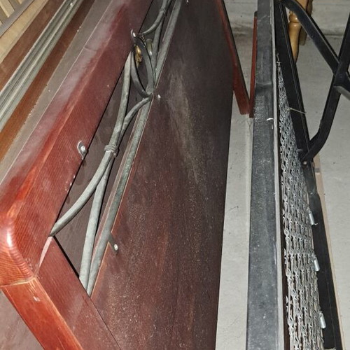 Bed cherry wood with slats like new 180/200
