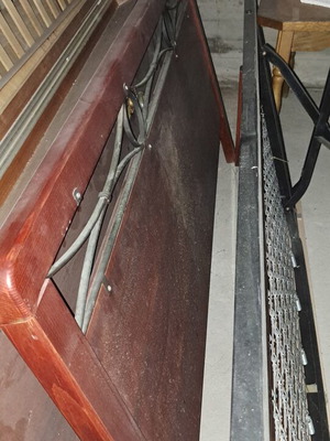 Bed cherry wood with slats like new 180/200