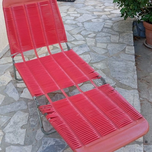 Vintage sun lounger used