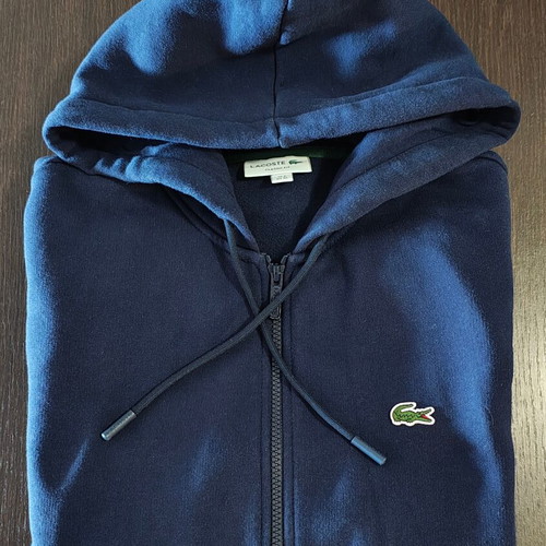 Lacoste tracksuit with hoodie and pants like new, blue, size L