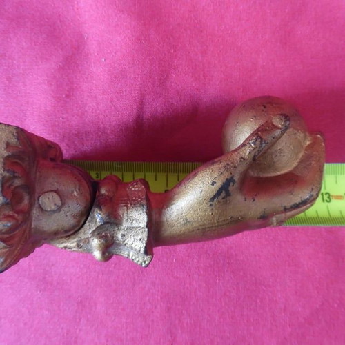 Door knocker hand used, old, length 13 cm
