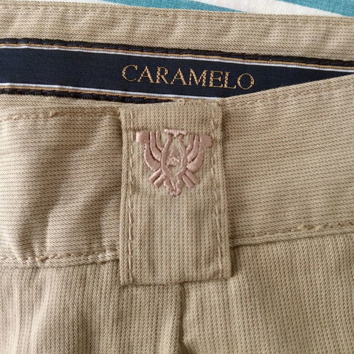 Caramelo men's pants modern, size L, champagne color