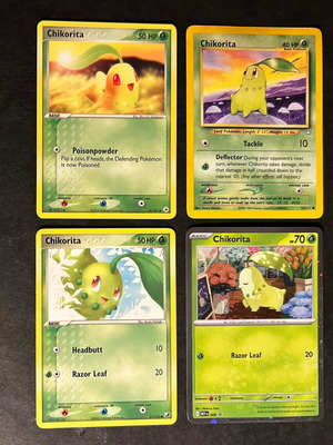 Pokémon cards Chikorita used, pack of 4