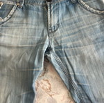 Denim shorts used, blue, waist 41cm
