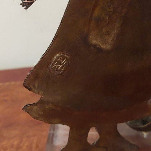 Metal sculpture "Niki" by Niki Art inspired by Sarah Kay, 28 cm