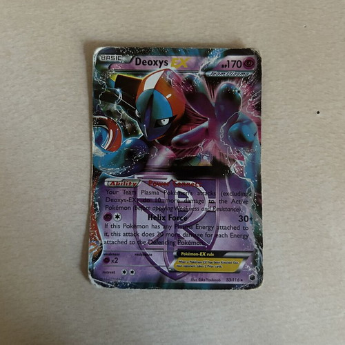 Pokemon collectible card used, rare in excellent condition