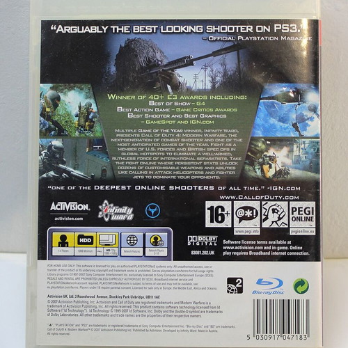 Call of Duty 4 Modern Warfare PS3 game like new