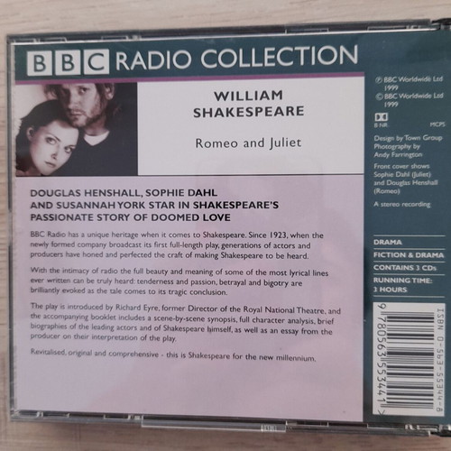 William Shakespeare Romeo & Juliet audiobook like new, BBC Radio 3 full cast