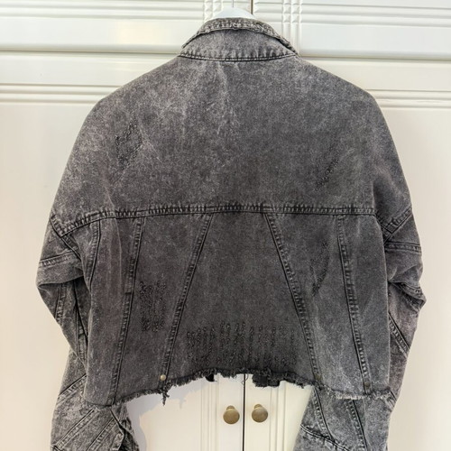 Ayios cropped jacket, grey, one size