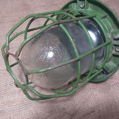 Ship Shelter Lantern used, Soviet 1978, vintage industrial