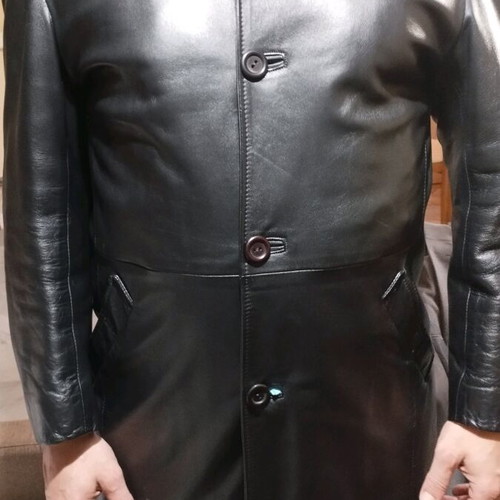 Leather trench coat used Valentino black XL