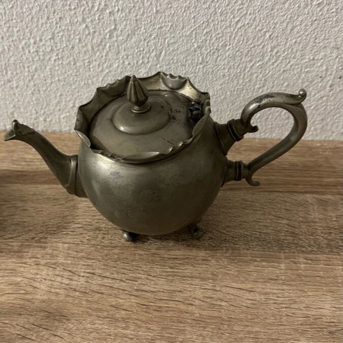 J.A. Daalder teapot used, silver-plated, antique