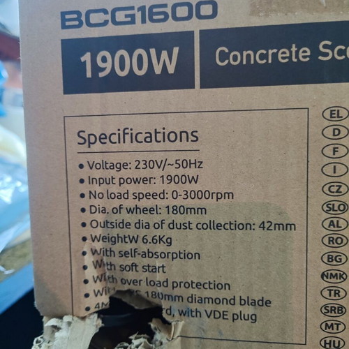 Bormann Concrete Scouring Machine new in box
