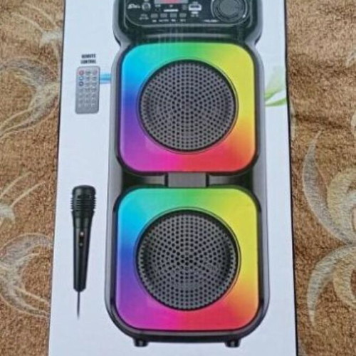 Portable Bluetooth Party Speaker with Wireless Microphone and FM Radio