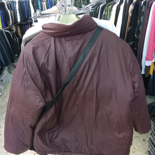 Men's beige corduroy jacket new with matching reversible bag