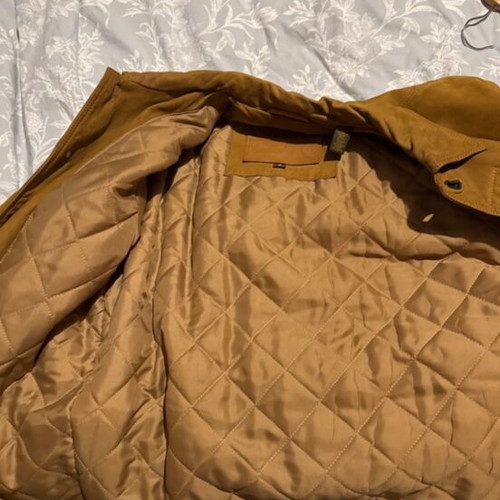 Leather Timberland jacket like new, brown, size S