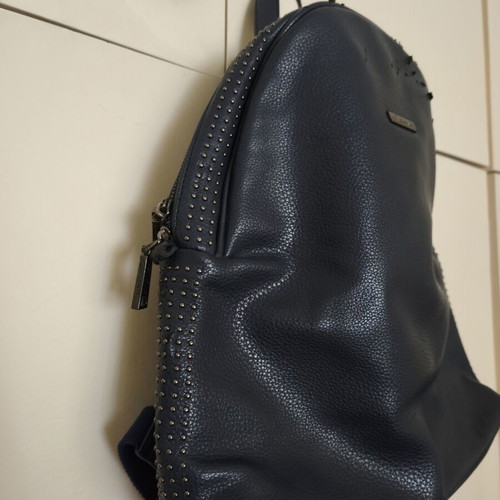 Axel backpack used, blue synthetic leather with studs