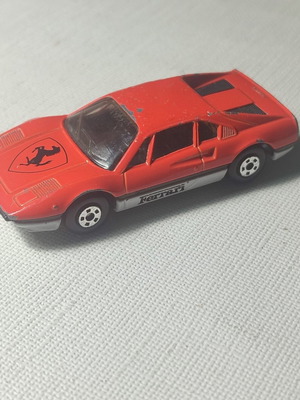 Matchbox Ferrari 308 GTB 1983-1984 toy car used, good condition with marks