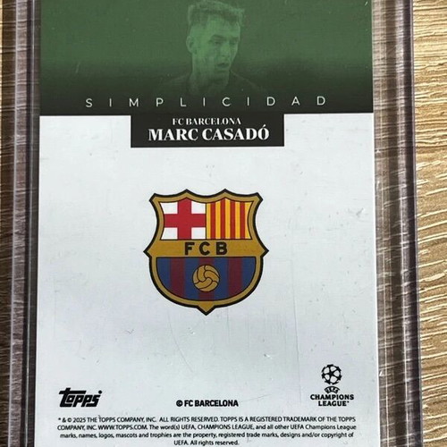 Marc Casadó FC Barcelona Topps Simplicidad Green Parallel card like new