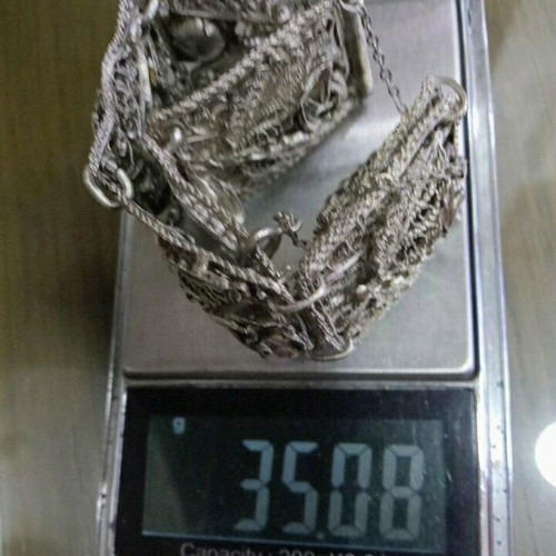Silver Handmade Smyrna Bracelet 1912, Vintage