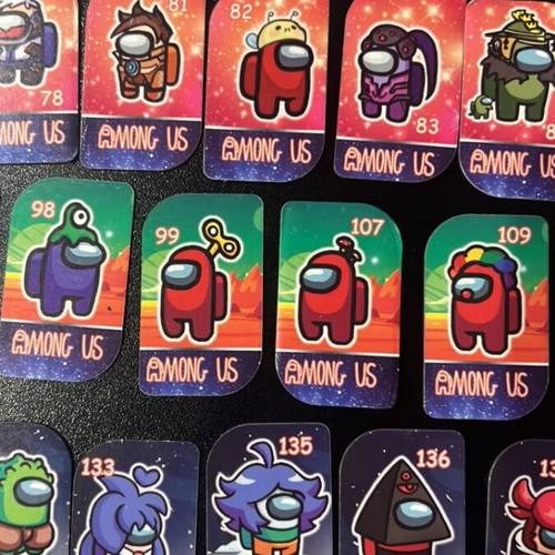 Among Us metal caps set of 125 used