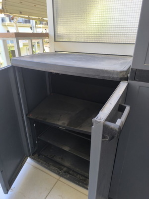 Plastic storage cabinet like new, outdoor, 83x66x38 cm