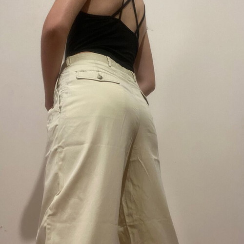 Cacharel summer pants used, size 40, beige-yellow