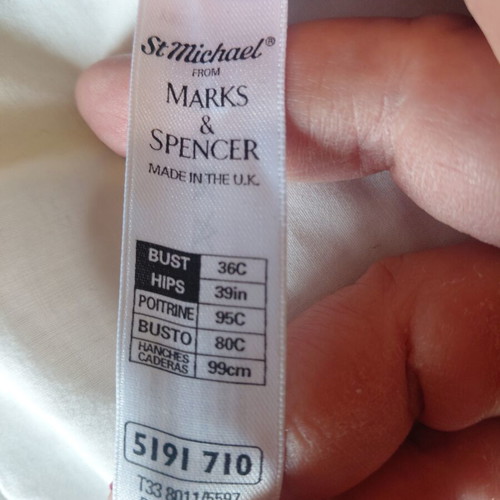 Marks & Spencer bodysuit size 36 C like new, black