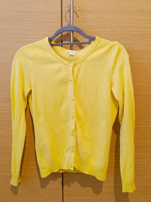 H&M Lemon Yellow Cardigan Size XS Like New