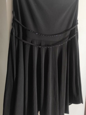 Black asymmetrical skirt used, size M