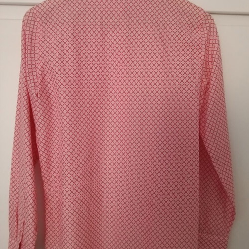 Benetton women's shirt like new, pink geometric pattern, size S