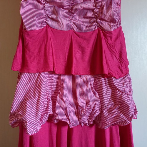 Mini dress pink mini strapless new, size S