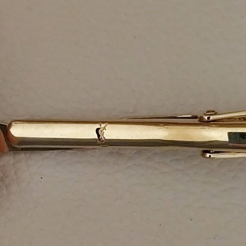Yves Saint Laurent vintage tie pin in 2 colors, like new