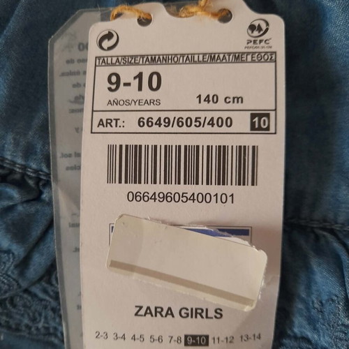 Zara Kids denim skirt new, size 9-10 years