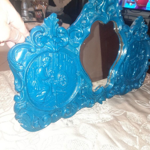 Vintage mirror made of resin used