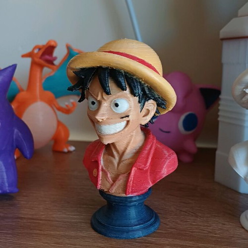 Luffy 3D printed figure like new, hand-painted PLA