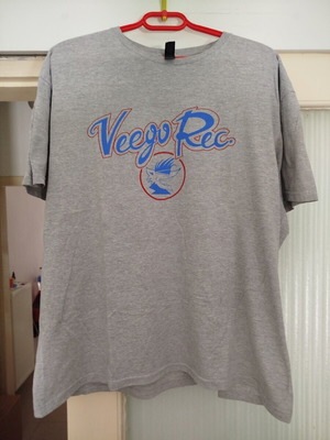 T shirt Veego Rerords Gildan Softstyle XL σαν καινούργιο, γκρι