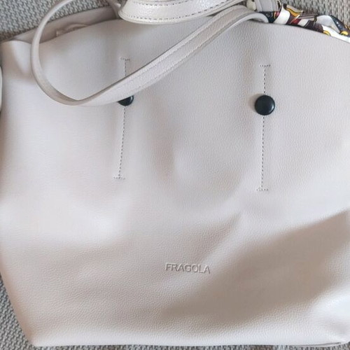 Fragola double bag with scarf like new, gray