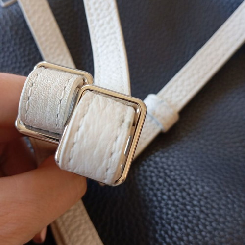 Lacoste σακίδιο πλάτης σαν καινούργιο, άσπρο και μπλε δέρμα