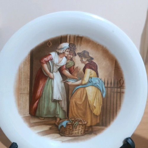 Candia vintage decorative plates set of 2 20cm romantic scene like new