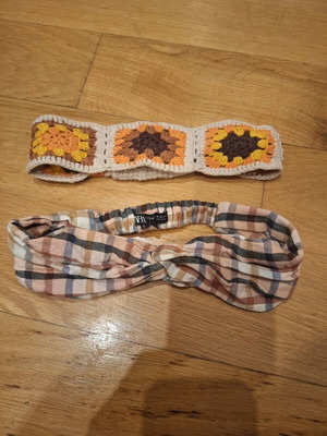 Zara hairbands like new, one knitted and one fabric, multicolor set