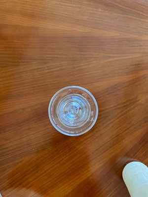 Glass candlestick like new for table decor