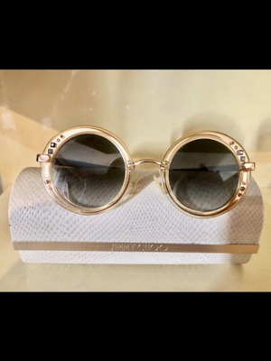 Jimmy Choo sunglasses like new, round with Swarovski stones brown and gold