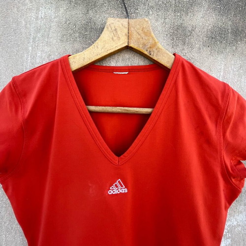 Adidas vintage top used, size L, red orange