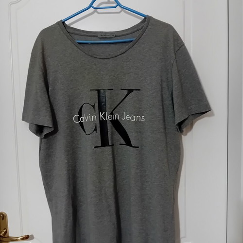 Calvin Klein men's T-shirt XXL gray like new, 100% cotton