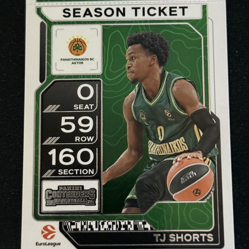 Panini Euroleague Contenders 2025-26 TJ Shorts card Panathinaikos