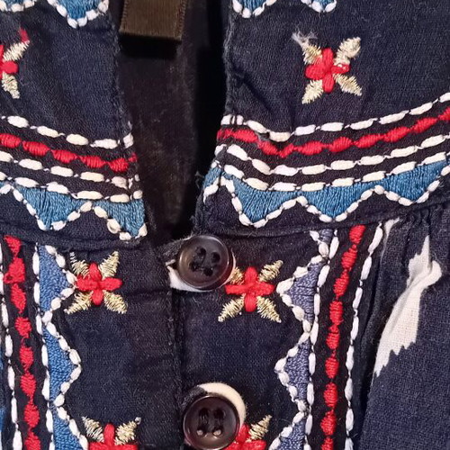 Ethnic boho dress Mango size M like new with embroidery multicolor