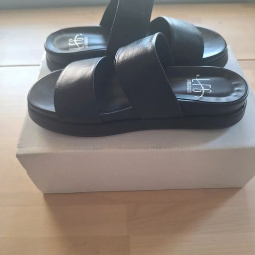Tsitsivas Leather Mules Sandals Size 38 New Black