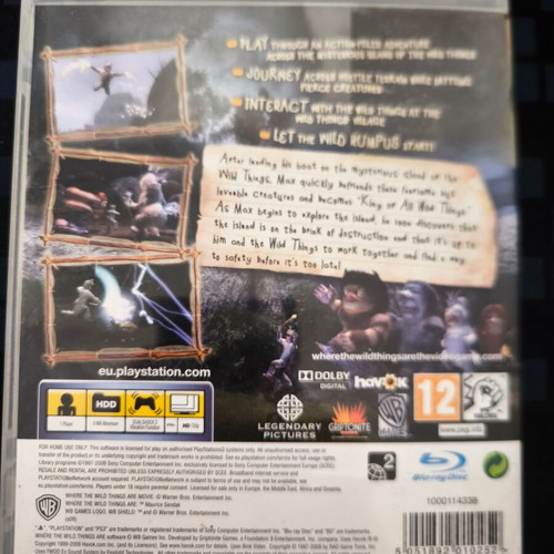 Where the Wild Things Are PS3 game